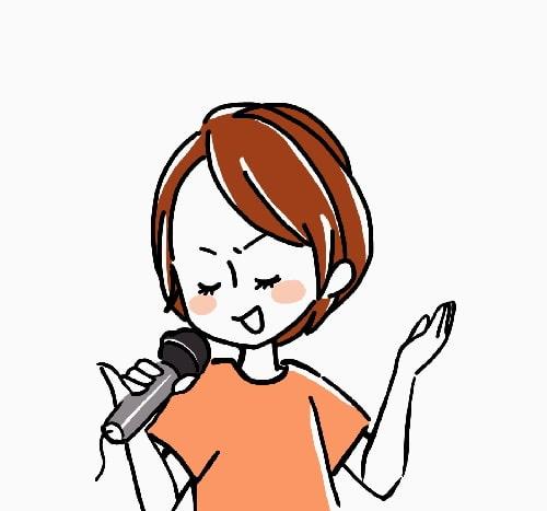 女性が男性の曲を歌う場合テンションでキー変更する。