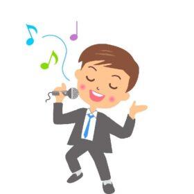 １オクターブ下で女性曲を歌う男性は雰囲気合わない。