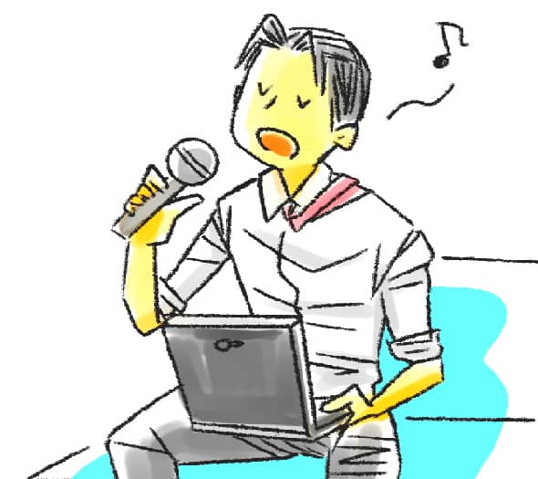 基礎から積み上げててちゃんと歌えるようになり音痴改善して社長に褒められた