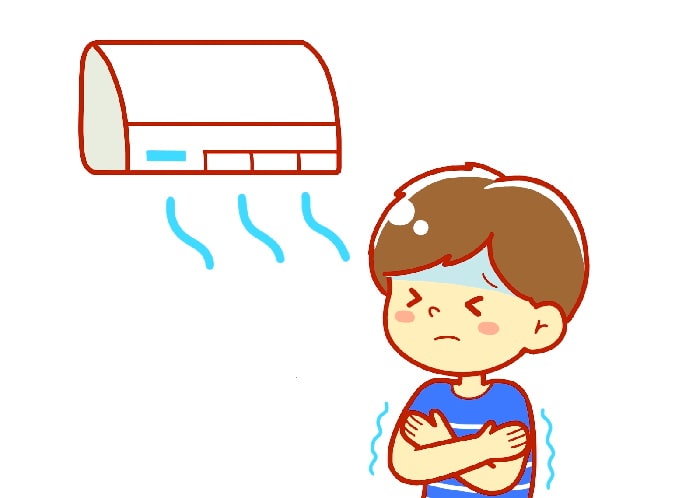 外から来る生徒さん用にクーラかけてる私は暑いから寒い。