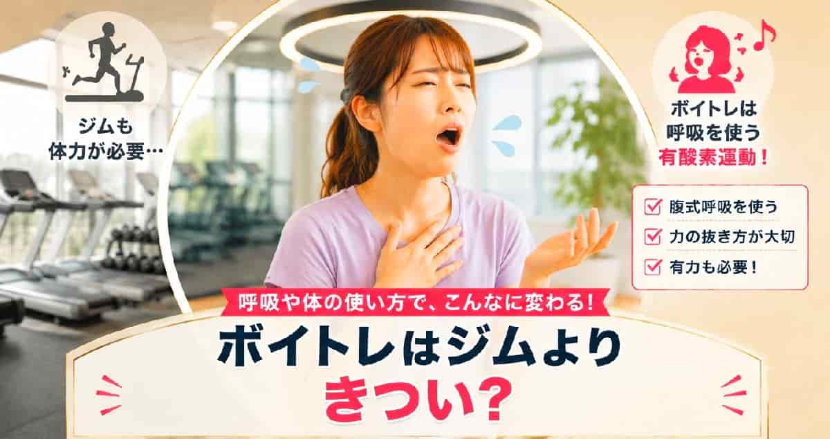 ボイトレ腹式呼吸は有酸素運動で疲れるもの