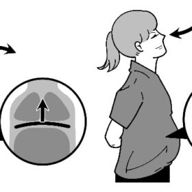 声を出したい気持ちは喉声になるので腹式呼吸を使う。