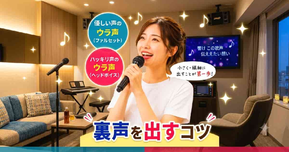 小さい声から裏声練習で上手くいく。