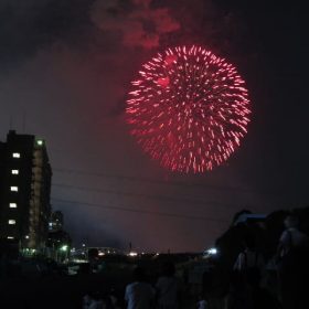 なにわ淀川花火大会2019 キレイな花火の様子。