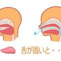 舌が固いと声がこもる。